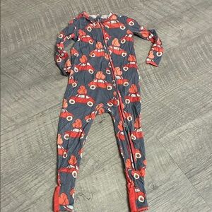 Posh Peanut valentine truck zipper footie 12-18 month